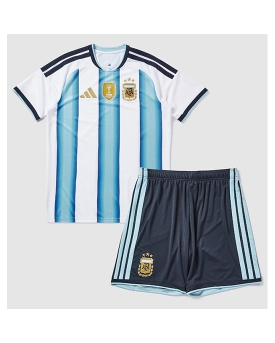 Billige Fotballdrakt Argentina Replika Hjemmedraktsett Barn VM 2026 Kortermet (med bukser)
